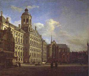 Jan van der Heyden The Dam with the New Town Hall in Amsterdam (mk05) Germany oil painting art
